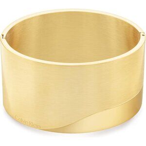 Women's Gold Plated Stainless Steel Cuff Bangle Bracelet Elegant Minimalist